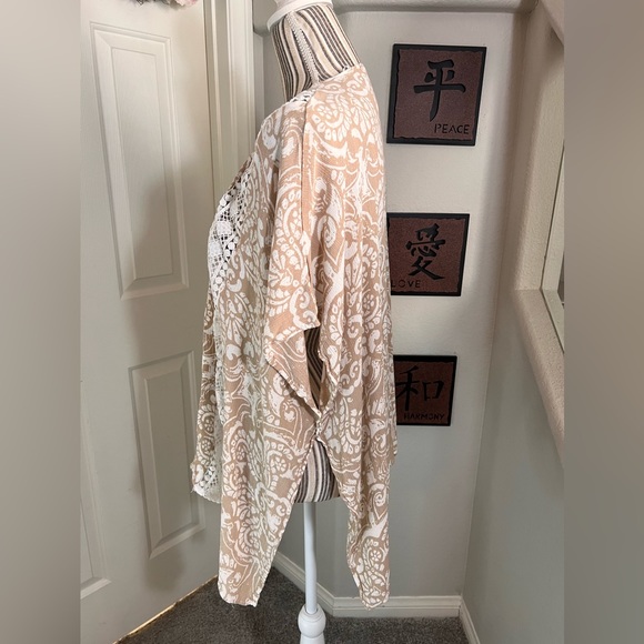 Vince Camuto $78 Neutral Swimsuit Cover Up Kimono Style One Size Light Weight - Picture 6 of 10